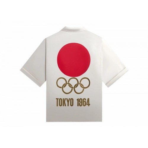 Оригинальный шмот Kith Olympics Heritage Washed Satin Reade Shirt Sandrift