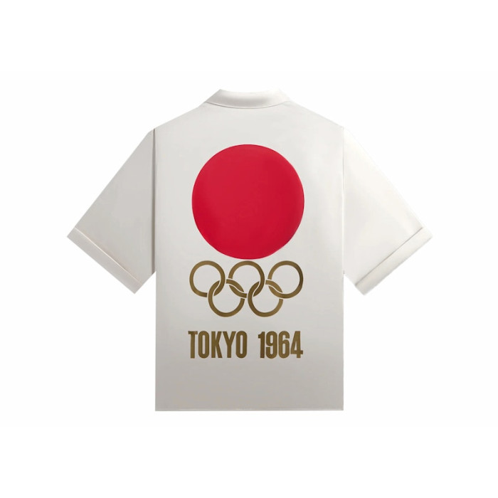 Kith Olympics Heritage Washed Satin Reade Shirt Sandrift Kith Olympics Heritage Washed Satin Reade Shirt Sandrift
