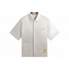 Kith Olympics Heritage Washed Satin Reade Shirt Sandrift