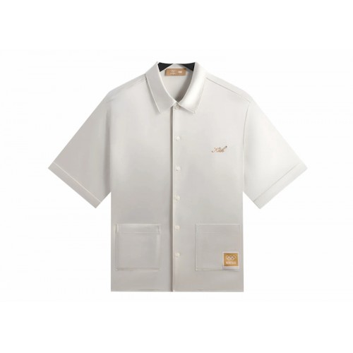 Оригинальный шмот Kith Olympics Heritage Washed Satin Reade Shirt Sandrift