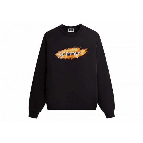 Оригинальный шмот Kith Orbit Flame Vintage Nelson Crewneck Black