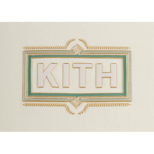 Оригинальный шмот Kith Ornate Classic Logo Tee Sandrift