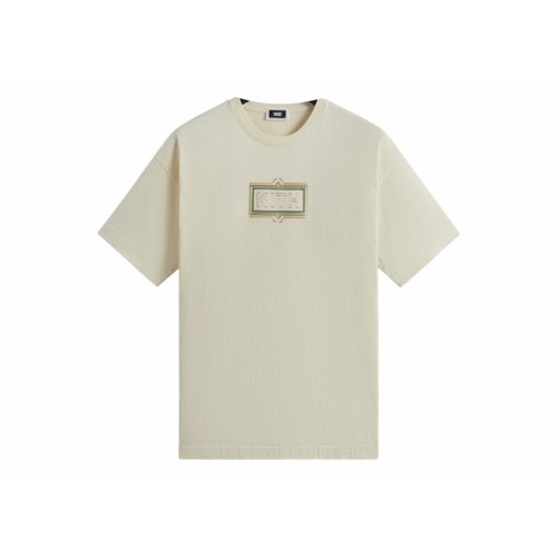 Оригинальный шмот Kith Ornate Classic Logo Tee Sandrift