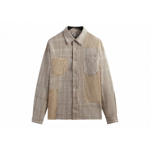 Оригинальный шмот Kith Patchwork Jaydin Buttondown Shirt Sediment