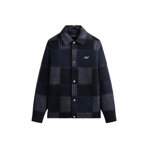 Kith Patchwork Wool Coaches Jacket Nocturnal