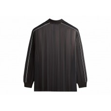 Kith Pinstripe Tricot Panelled Tap In Polo Black Oyster