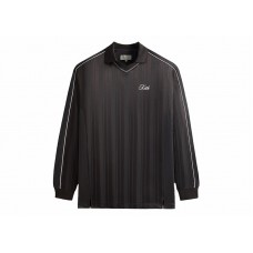 Kith Pinstripe Tricot Panelled Tap In Polo Black Oyster