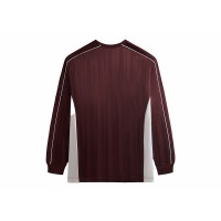 Kith Pinstripe Tricot Panelled Tee Magma