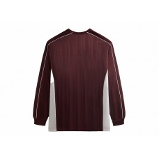 Kith Pinstripe Tricot Panelled Tee Magma