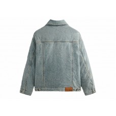 Kith Puffed Jase Paisley Denim Jacket Light Indigo