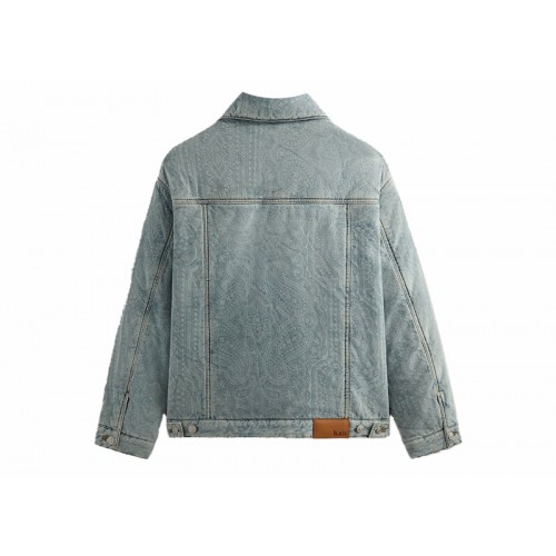 Оригинальный шмот Kith Puffed Jase Paisley Denim Jacket Light Indigo