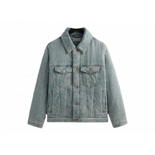 Оригинальный шмот Kith Puffed Jase Paisley Denim Jacket Light Indigo