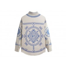 Kith Raw Hem Denim Apollo Shirt Sandrift