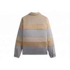 Kith Stripe Microsuede Tanner Pullover Sandrift