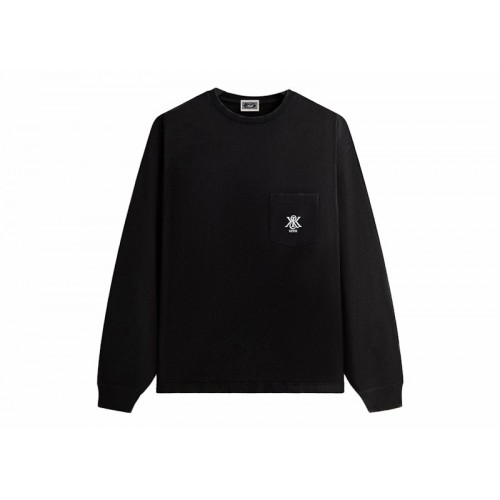 Оригинальный шмот Kith Sueded Jersey Leonard Pocket Tee Black