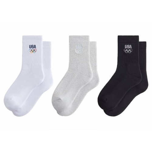 Оригинальный шмот Kith Team USA 3-Pack Mid Crew Sock Multi