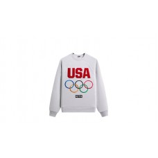 Kith Team USA Raglan Nelson Crewneck Light Heather Grey