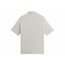Kith Textured Cotton Boxy Collared Overshirt Sandrift