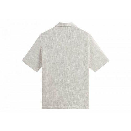 Оригинальный шмот Kith Textured Cotton Boxy Collared Overshirt Sandrift