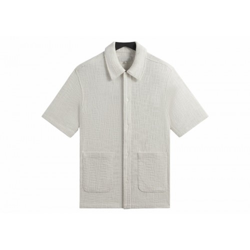 Оригинальный шмот Kith Textured Cotton Boxy Collared Overshirt Sandrift