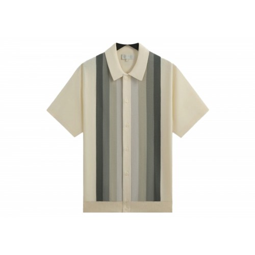 Оригинальный шмот Kith Tilden Short Sleeve Button Up Polo Sandrift