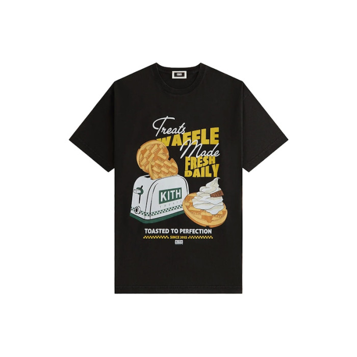 Оригинальный шмот Kith Treats Waffle Toaster Vintage Tee Black
