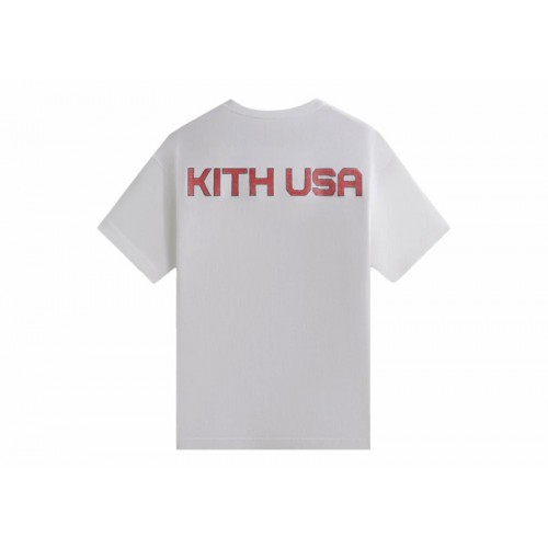 Оригинальный шмот Kith USA Basketball Champions Vintage Tee White