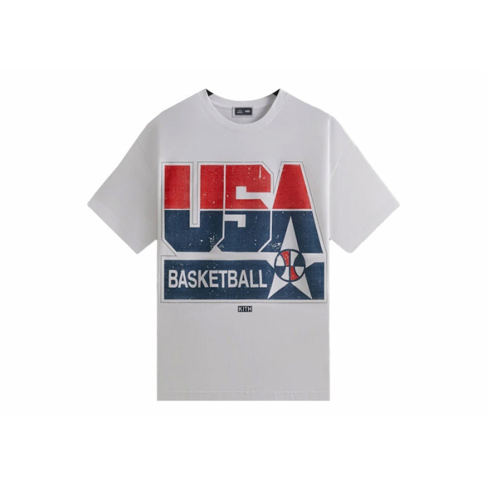 Kith For USA Basketball Champions Vintage Tee White