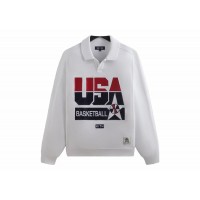 Kith USA Basketball Nelson Collared Pullover White