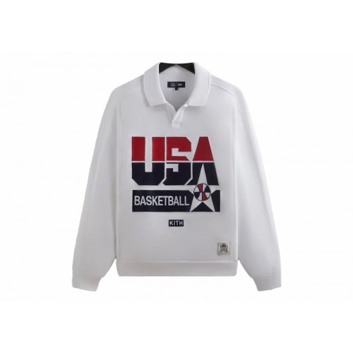 Оригинальный шмот Kith USA Basketball Nelson Collared Pullover White