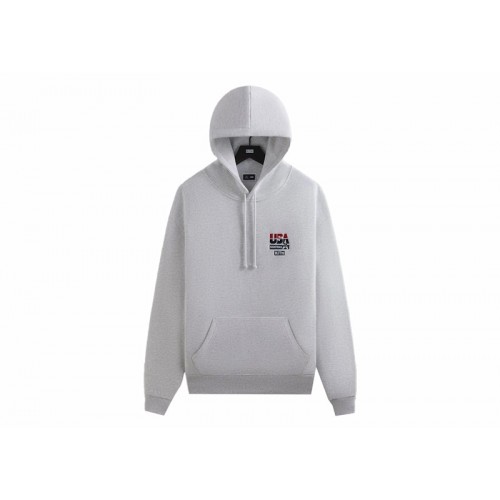 Оригинальный шмот Kith USA Basketball Vintage Nelson Hoodie Light Heather Grey