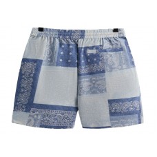 Kith Washed Paisley Active Short Light Indigo