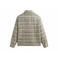 Kith Windowpane Tweed Boxy Collared Overshirt Atrium