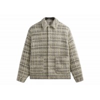 Kith Windowpane Tweed Boxy Collared Overshirt Atrium