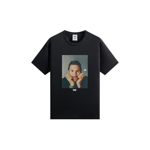 Kith x adidas Messi Football Graphic Tee Black
