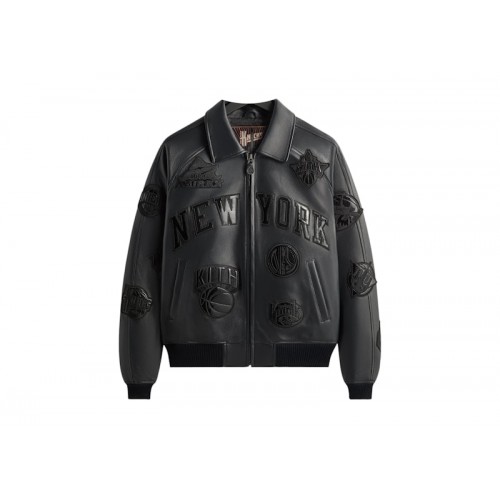 Kith x Avirex x New York Knicks Madison Square Garden Icon Jacket Black