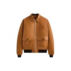 Kith x BMW Leather Hawthorne Flight Jacket Desert