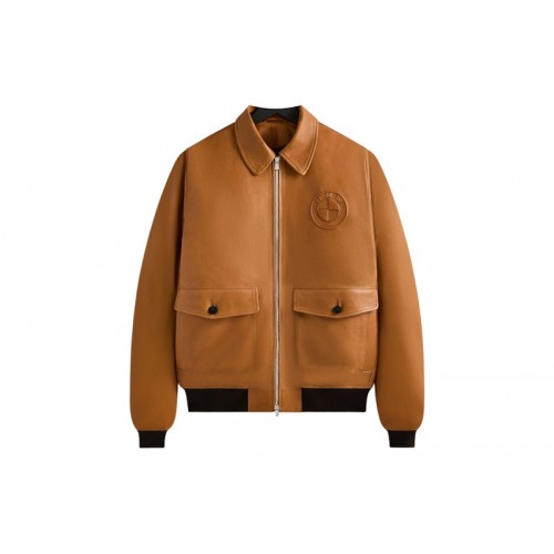 Оригинальный шмот Kith x BMW Leather Hawthorne Flight Jacket Desert