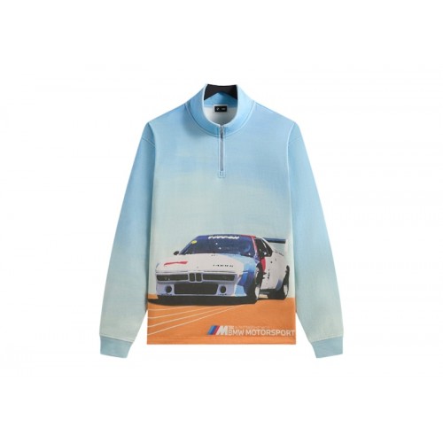 Оригинальный шмот Kith x BMW Retro Vintage Quarter Zip White
