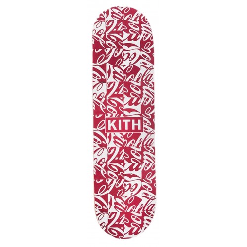 Kith x Coca-Cola Cubed Skate Skateboard Deck Red