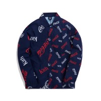 Kith x Coca-Cola x Mitchell & Ness Coke Coaches Jacket Navy