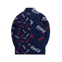Kith x Coca-Cola x Mitchell & Ness Coke Coaches Jacket Navy