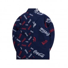 Kith x Coca-Cola x Mitchell & Ness Coke Coaches Jacket Navy