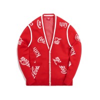 Kith x Coca-Cola x Mitchell & Ness Coke Logo Cardigan Red