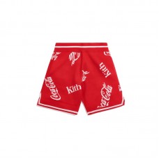 Kith x Coca-Cola x Mitchell & Ness Coke Logo Short Red