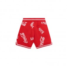 Kith x Coca-Cola x Mitchell & Ness Coke Logo Short Red