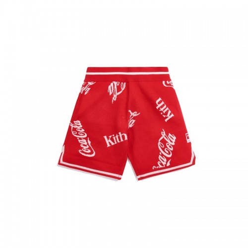 Kith x Coca-Cola x Mitchell & Ness Coke Logo Short Red