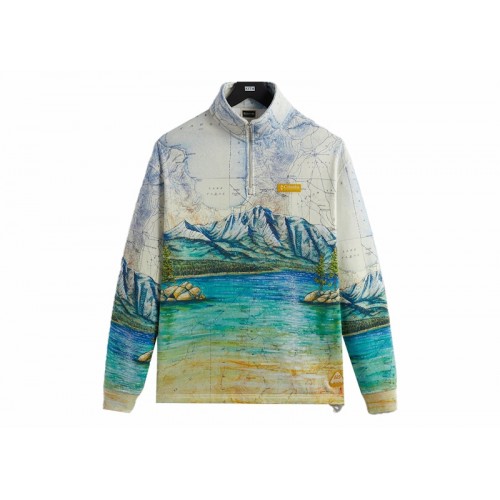 Оригинальный шмот Kith x Columbia Lake Tahoe Quarter Zip Chalk