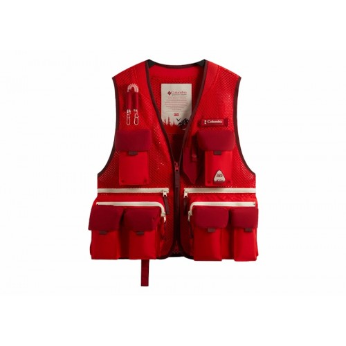 Оригинальный шмот Kith x Columbia Utility Vest Bright Red