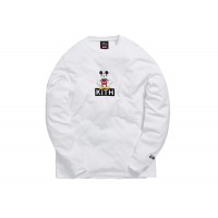 Kith x Disney 30s Mickey Standing Classic Logo L/S Tee White